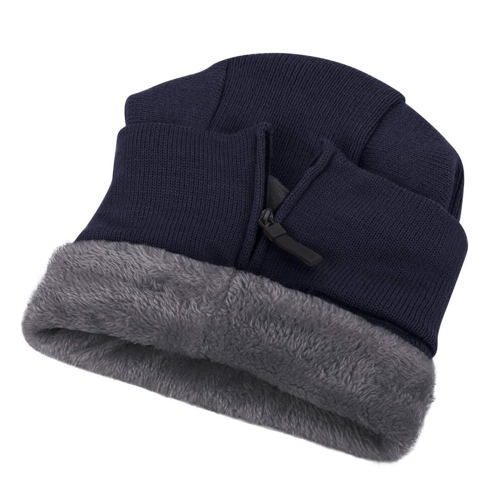 8761 Fleece Liner Cycling Balaclava Full Hood Hat Windproof Warm Knit Full - Picture 6 of 6